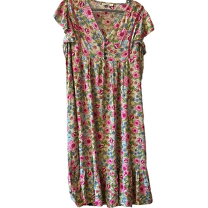 Floral V-Neck Maxi Dress by Rusty Dusty XL